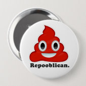 Repooblican Emoji Ronde Button 4,0 Cm (Voorkant /achterkant)