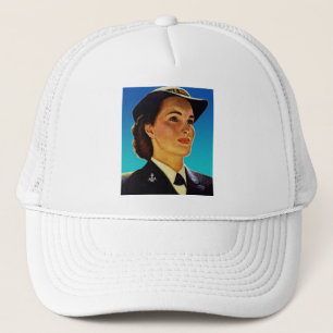  reportage van militairen, WAVE's marine Trucker Pet