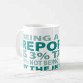 Reporter 3% Talent Koffiemok (Voorkant links)