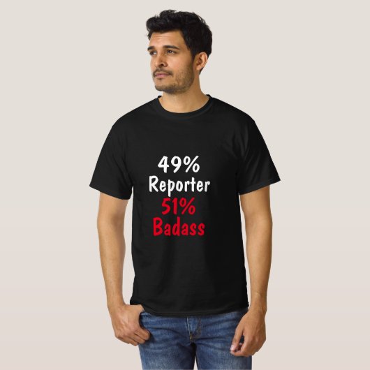 Reporter Badass T-shirt (Voorkant volledig)