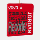 Reporter Extraordinaire CUSTOM Keramisch Ornament (Rechts)
