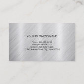 Reporter Journalist - Modern geborsteld metaal bek Visitekaartje (Achterkant)