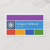 Reporter - Modern flat metro stijl Visitekaartje (Voorkant)