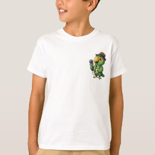 Reporter papegaai microfoon nieuws kinderen t-shirt