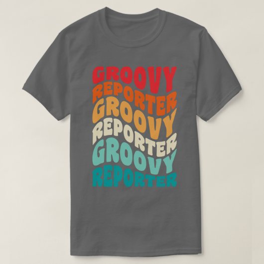 Reporter  Retro 60s 70s 80s Vibes T-shirt (Design voorkant)