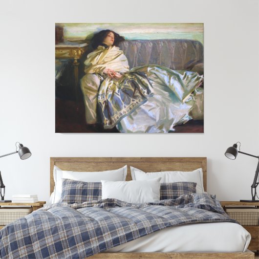 Repose by John Singer Sargent Canvas Afdruk (Insitu (Slaapkamer))
