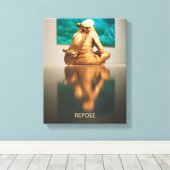 REPOSE Meisje met Skateboard Canvas Art Afdruk (Insitu (Houten vloer))