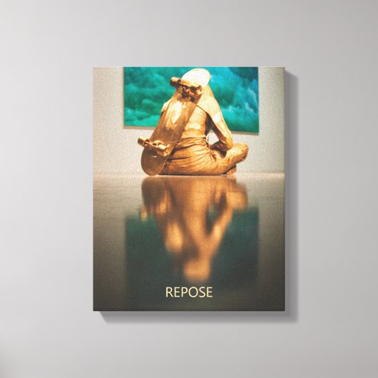 REPOSE Meisje met Skateboard Canvas Art Afdruk (Voorkant)