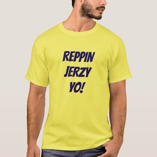 Reppin Jerzy Yo Mannen T-shirt (Voorkant)