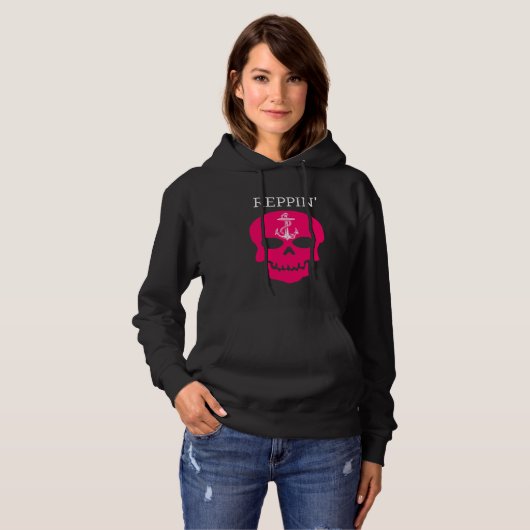 Reppin' the East Coast skull Lighthouse Route Hoodie (Voorkant volledig)