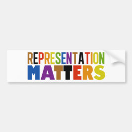 Representatie is belangrijk Diversiteit Regenboog  Bumpersticker