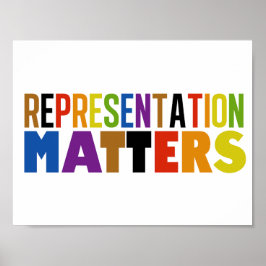 Representatie is Belangrijk Regenboog Diversiteit Poster