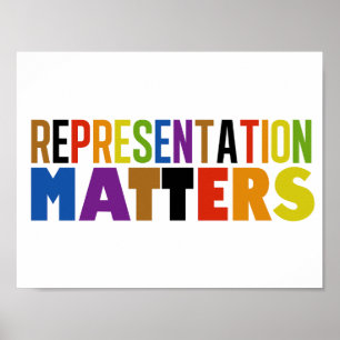 Representatie is Belangrijk Regenboog Diversiteit Poster