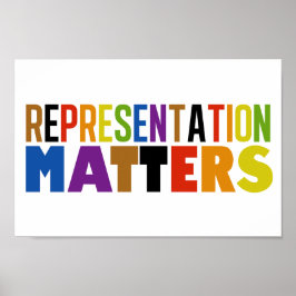 Representatie is Belangrijk Regenboog Diversiteit Poster