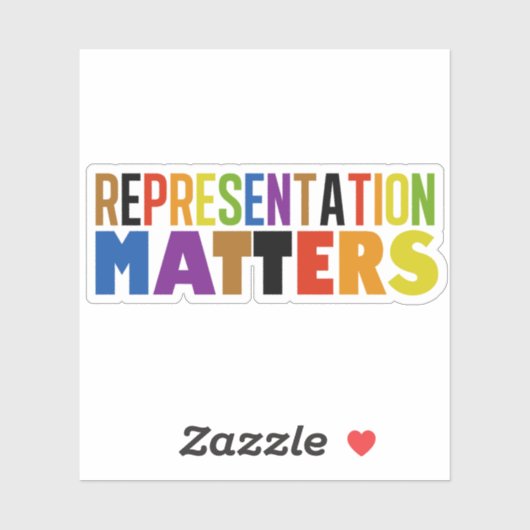 Representation Matters Rainbow Diversity Laptop Sticker (Vel)
