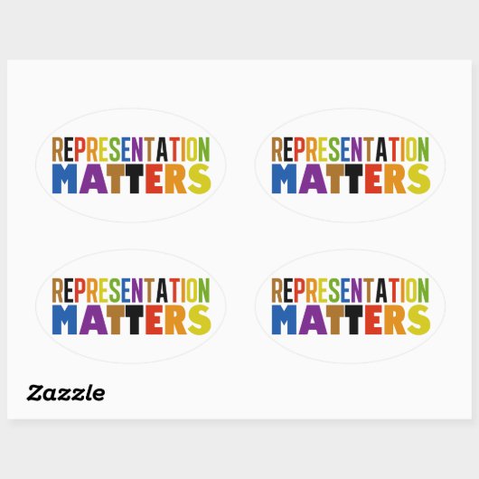 Representation Matters Rainbow Diversity Ovale Sticker (Vel)