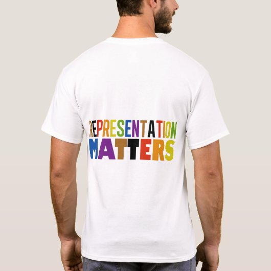 Representation Matters Rainbow Diversity Pride T-shirt (Achterkant)