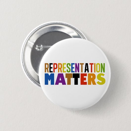 Representation Matters Rainbow Diversity Ronde Button 5,7 Cm (Voorkant /achterkant)
