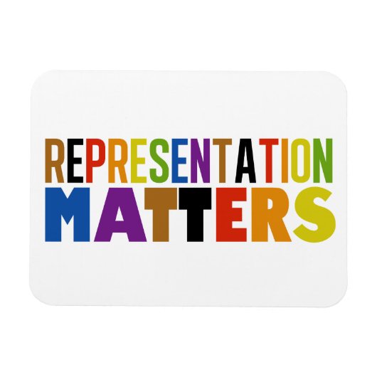 Representation Matters Regenboog Diversiteitskaart Magneet (Horizontaal)