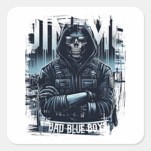 Representation of Zagreb's passionate ultras Vierkante Sticker (Voorkant)