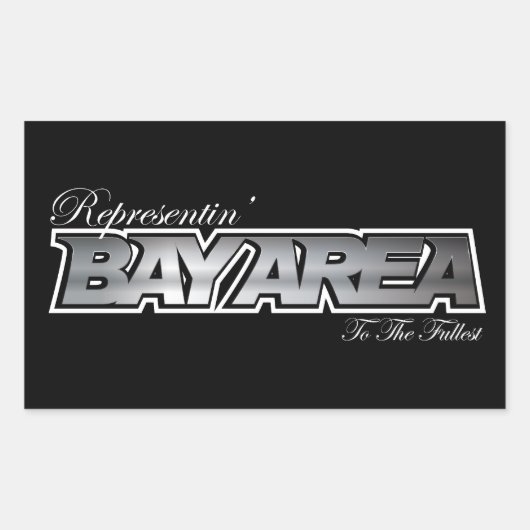 Representin' Het Bay Area Rechthoekige Sticker (Voorkant)