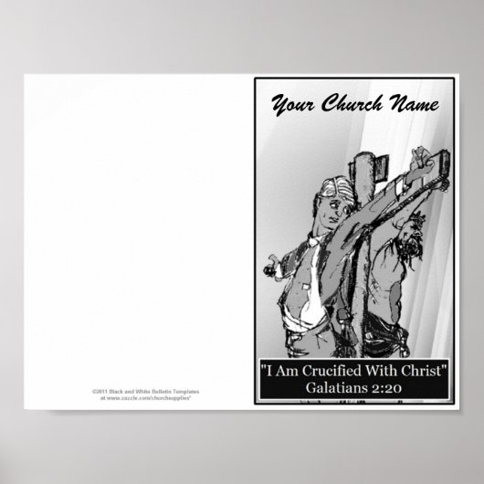 Reprintable Church Bulletin Master Sjabloon Poster (Voorkant)