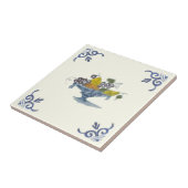 Repro 17th Century Delft Fruit Bowl Tegeltje (Zijkant)