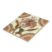 Repro 1885 Victoriaans Asian Lily Transferware Tegeltje (Zijkant)