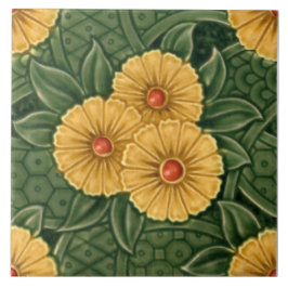 Repro Aesthetisch Sherwin & Cotton Molded Majolica Tegeltje