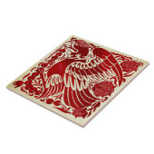 Repro Antiek Bold Ruby Luster De Morgan Eagle Tegeltje (Zijkant)