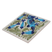 Repro  Antiek De Morgan Cockatau Bird Tegeltje (Zijkant)