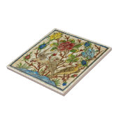 Repro Antiek vogelsoorten Rozen handgeschilderd Pe Tegeltje (Zijkant)