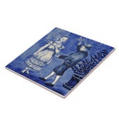 Repro Antiek Wedgwood Blue December Agenda Tegeltje (Zijkant)