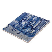 Repro Antiek Wedgwood Blue January Calendar Tegeltje (Zijkant)