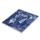 Repro Antiek Wedgwood Blue Month van May Calendar Tegeltje (Zijkant)