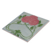 Repro Art Nouveau Bloemmotief Tegeltje (Zijkant)