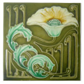 Repro Art Nouveau Floral Tile Tegeltje (Voorkant)