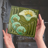 Repro Art Nouveau Floral Tile Tegeltje