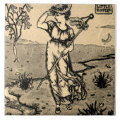 Repro Art Nouveau Modern Little Bo Peep Sketch Til Tegeltje (Voorkant)