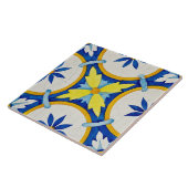 Repro Azulejos Portugal Geometric Yellow Blue Ti Tegeltje (Zijkant)