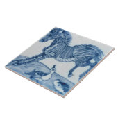 Repro  Blauw paard De Morgan tegels Tegeltje (Zijkant)