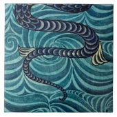 Repro  Blauw Zeepaardje De Morgan tegels Tegeltje (Voorkant)