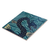 Repro Blauw Zeepaardje De Morgan tegels Tegeltje (Zijkant)