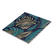 Repro  Blauwe Bloemen De Morgan tegels Tegeltje (Zijkant)