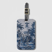 Repro Chinoiserie Delft Blue en White Tegel Bagagelabel (Voorkant (verticaal))
