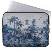 Repro Chinoiserie Delft Blue en White Tegel Laptop Sleeve (Voorkant)