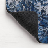 Repro Chinoiserie Delft Blue en White Tegel Muismat (Hoek)