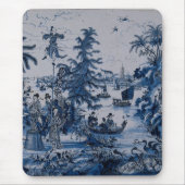 Repro Chinoiserie Delft Blue en White Tegel Muismat (Voorkant)