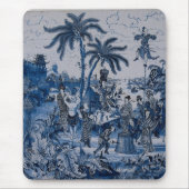 Repro Chinoiserie Delft Blue en White Tegel Muismat (Voorkant)