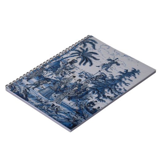 Repro Chinoiserie Delft Blue en White Tegel Notitieboek (Linkerzijde)
